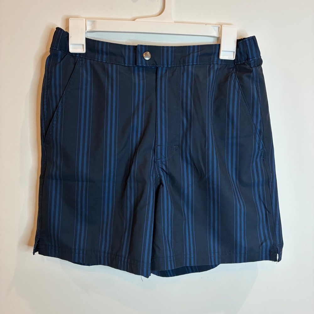 Old Navy Mens Navy Blue Striped Swim Trunks Size S Mesh Lined Board Shorts